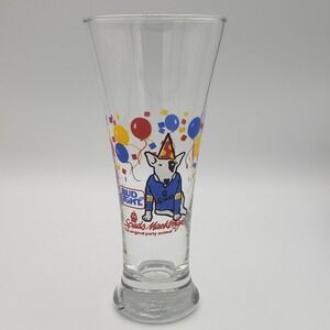 1987 Spuds MacKenzie Original Party Animal Dog Bud Light Pilsner Beer Glass